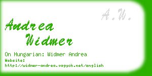 andrea widmer business card